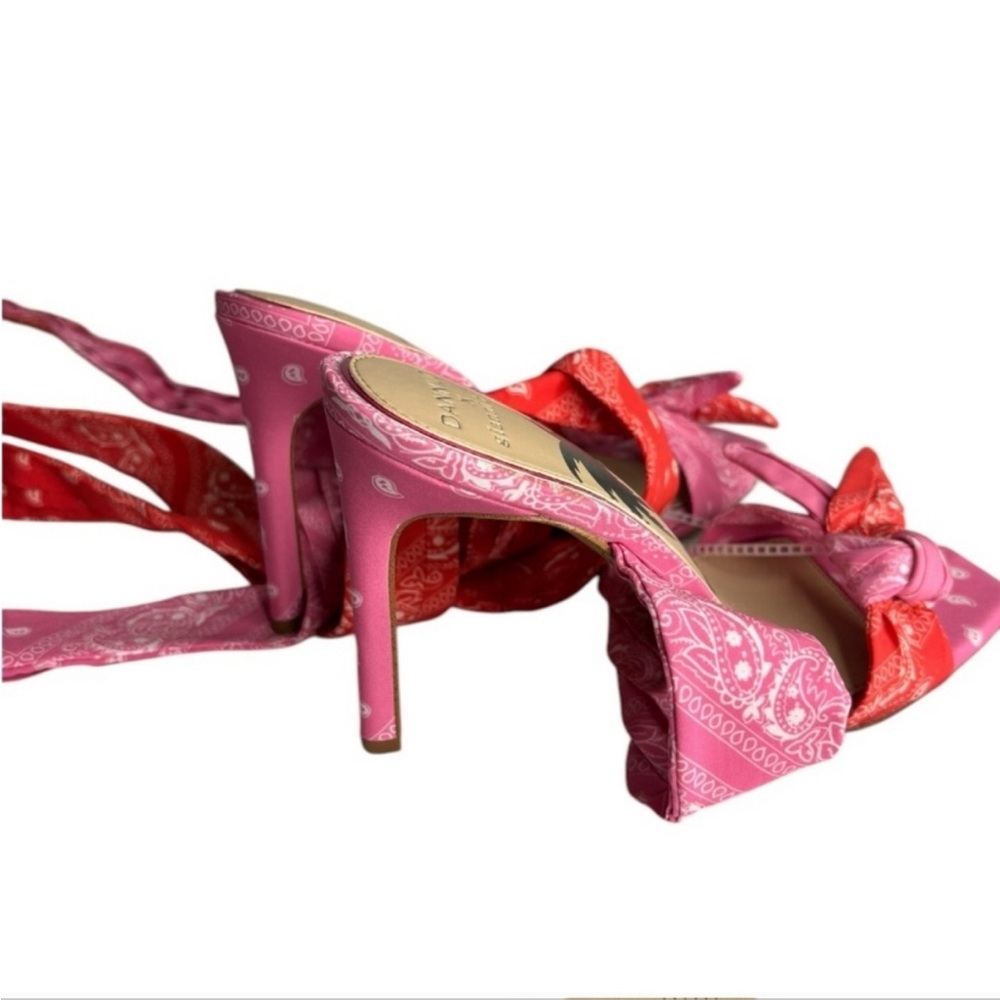 New Gianni Bini
x DANNIJO Misch Bandana Colorblock Print Ankle Wrap Bow Sandals - Picture 15 of 16